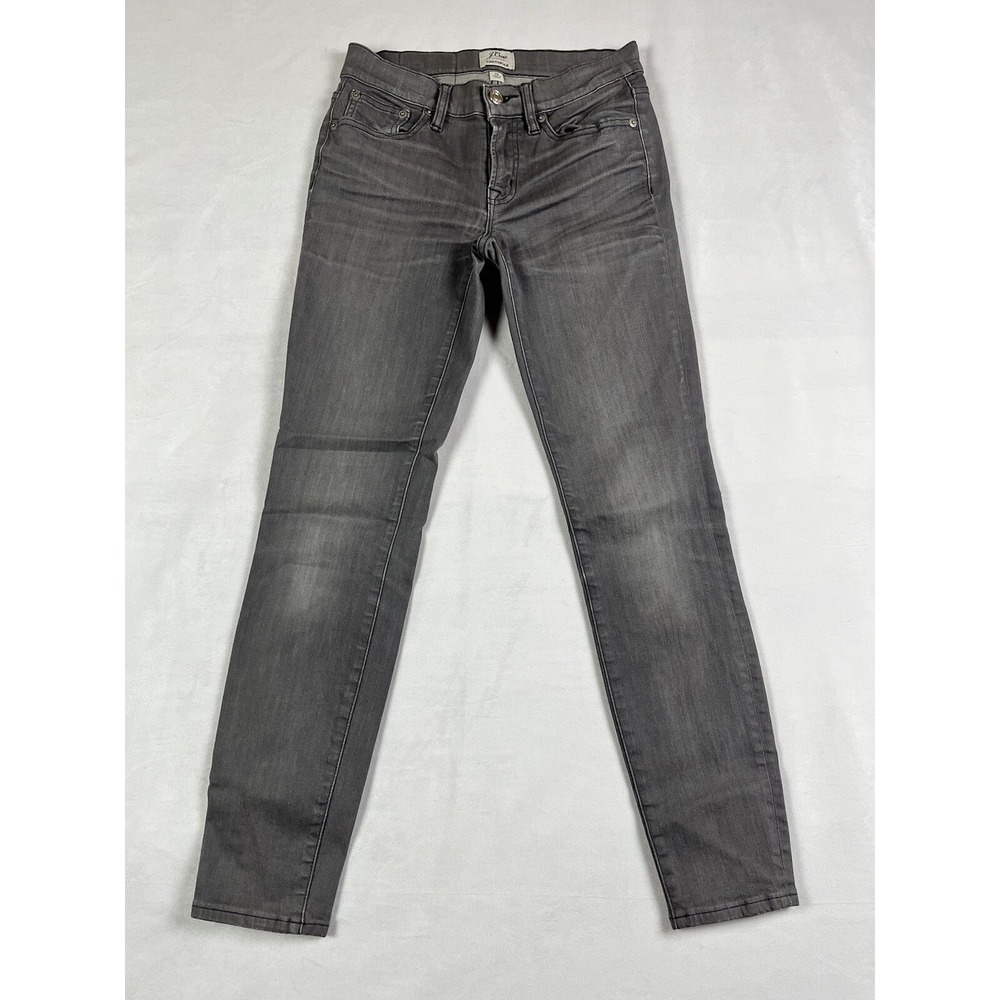 J Crew Pants Womens 25 Gray Toothpick Stretch Denim Jeans Denim Casual Pants EUC